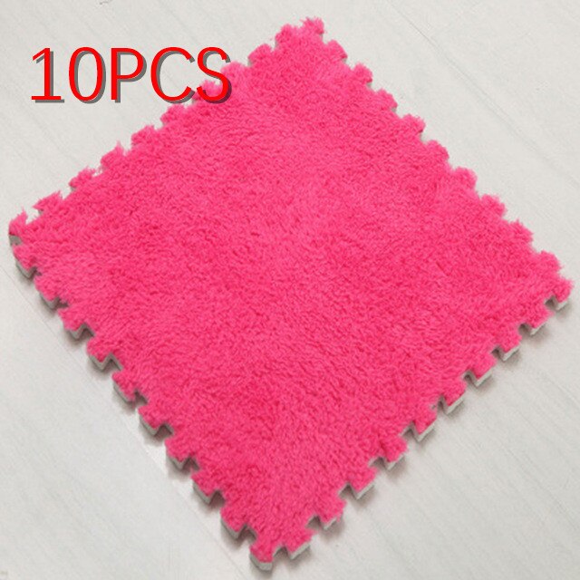 Puzzle Carpet Plush Kids Mat (10 Pcs)